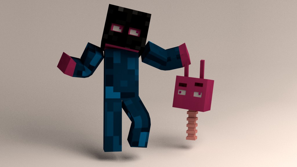 rigged alien minecraft character preview image 1